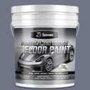 SENVEN Acrylic Concrete & Garage Floor Paint Gray 1 Gallon, Interior/Exterior Concrete Paint for Basement Floors, Porches, Driveways Concrete Coating for Decks Semi Gloss, 128 Fl Oz