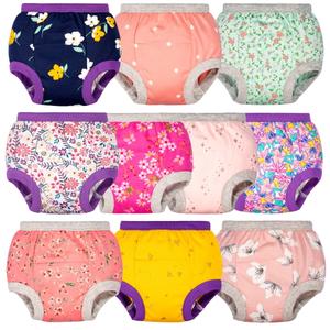 BIG ELEPHANT Baby Girls Potty Training Pants, Toddler Training Underwear 10 Packs, 3T