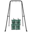 Swing Stand for Kids, Baby Swing Frame, Toddler A-Frame Metal Swing Set for Backyard, Outdoor Indoor use, Fits for Most of The Toddlers Swings (Dark Black)