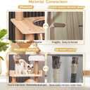 Cat Tree, B64 Wood Cat Tree Tower for Indoor Cats, 60.7" Modern Cat Tower with Sisal-Covered Scratching Posts and Top PerchCat Condo with Acrylic Hammock for Small Large Cats