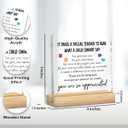 Special Education Teacher Gifts for Women Men Teachers Day Appreciation Gifts for Autism Teacher Paraprofessional Gifts Autism Acceptance Clear Acrylic Decorations Sign for Office 4 X 4 Inch