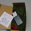 Prelit & Timer - 6 Ft Real Touch Christmas Cedar Garland with Lights, Lighted Christmas Garland for mantle Table Holiday, Soft Greenery Pine Cypress Garlands Pinecone Berry Battery Operated Xmas Decor