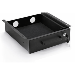 Under Desk Drawer Slide-Out – Lockable Metal Storage Drawer with Cable Management for Office & Home (Single, Non-Bracketed)