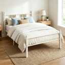 Twin Size Bed Frame with Headboard Footboard, Vintage Metal Platform Beds