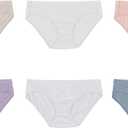 Hanes Women's Organic Cotton Panties Pack, ComfortSoft Underwear, 6-Pack (Colors May Vary) (Assorted Colors, 6-pack Hipsters), 6