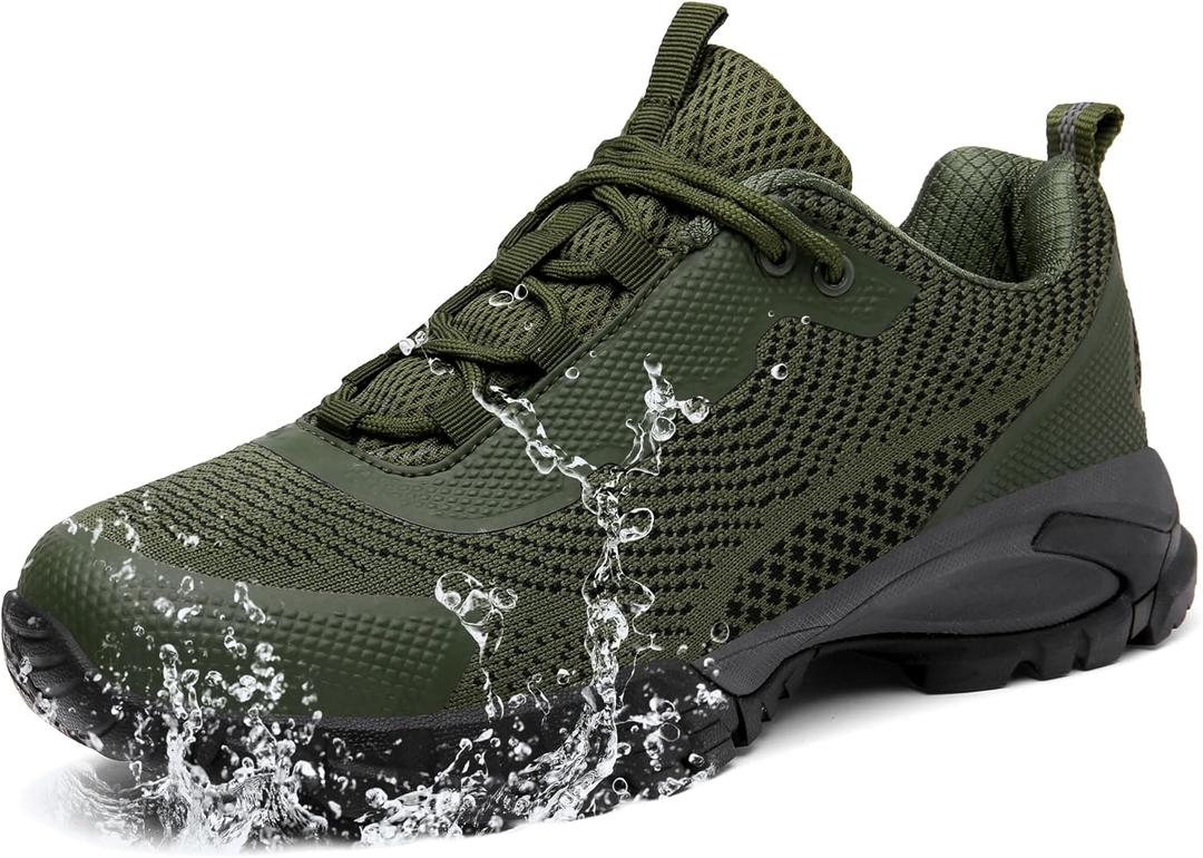 Hiking Shoes Women Waterproof Lightweight for Trail Trekking Camping Outdoor (6, Green)