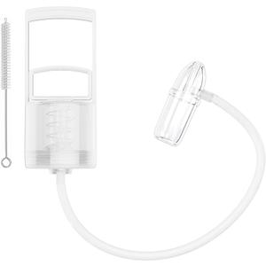 Nasal Aspirator for Baby, Baby Nose Sucker, Booger Sucker with Hand Pump and Non-Invasive Tip to Clear Clogged Passages and Boogers (Translucent White, Standard)