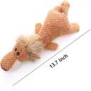 Dog Plush Toy Soft Chew Toy for Dog Cute Durable Dog Toy Stuffed Animal Dog Plush Toy Puppy Pet Mutt Toy Plush Dog Chew Toy Suitable for Large, Medium and Small Dogs Orange Lion