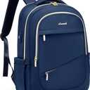 LOVEVOOK Laptop Backpack for Women, Slim Business Laptops Bag with Separate Computer Compartment Stylish Daypack for College Work Travel, Fits 15.6" Laptop, C-Navy