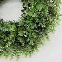 26'' Large Boxwood Wreath for Front Door Window Porch Artificial Boxwoods Greenery Leaves Outdoor Indoor Wreath for Home Door Farmhouse Wall Decor Spring Summer All Seasons Green