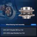 Autoround 512514 Rear Wheel Hub and Bearing Assembly fit for 2014-2022 Jeep Cherokee, 2015-2017 Chrysler 200, FWD Only