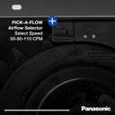Panasonic FV-0511VFL1K WhisperFit DC Retrofit Ventilation Fan with Light, Dimmable and Adjustable Color Temperature Light, 50, 80 or 110 CFM