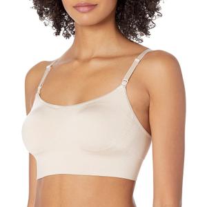 Warner's Womens Easy Does It Dig-Free Band with Seamless Stretch Wireless Lightly Lined Convertible Comfort Bra Rm0911a, X-Large, Butterscotch