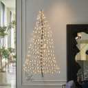 Birchlitland LED Wall Tree 6FT 180L Warm White Fairy Lights, Lighted Trees for Indoor Outdoor Home Thanksgiving Christmas Holiday Decoration