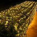 Joomer Christmas Net Lights  2PACK 12FT x 5FT 360 LED Plugin Mesh Lights, Waterproof with 8 Modes, Timer, Connectable for Bushes, Trees, Garden, Outdoor Christmas Decor (Clear Wire, Warm White)