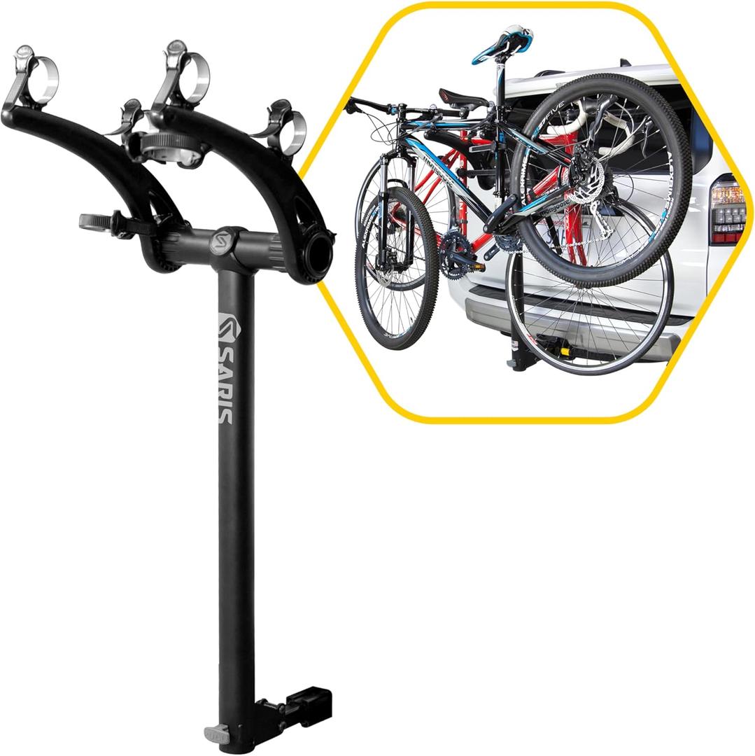 Saris Bones 2-Bike Hitch Rack Bicycle Carrier, with Easy Fold Design and Tilting Base