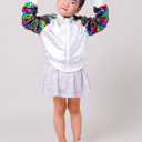 Girls Flip Sequin Jackets Kids Rainbow Sparkle Outwear Toddler Boys Glitter Sleeve Shiny Metallic Coat Birthday (Gray, XXXL)