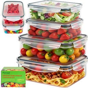 6 Pack Large Food Storage Containers with Lids (85oz/50oz/34oz) BPA-Free Reusable Thicker Plastic Freezer Safe Storage Containers, Airtight & Leakproof Kitchen Meal Prep Containers for Food