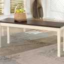 Signature Design by Ashley Whitesburg Cottage Rectangular Dining Bench, Brown & Antique White, 42"W x 14"D 18"H