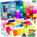 Air Dry Clay 102 Colors, Modeling Clay for Kids, DIY Model Magic Clay, Molding Clay Kit with Sculpting Tools, Non-Sticky Soft and Super Light, Arts and Crafts Gift for Boys Girls Kids