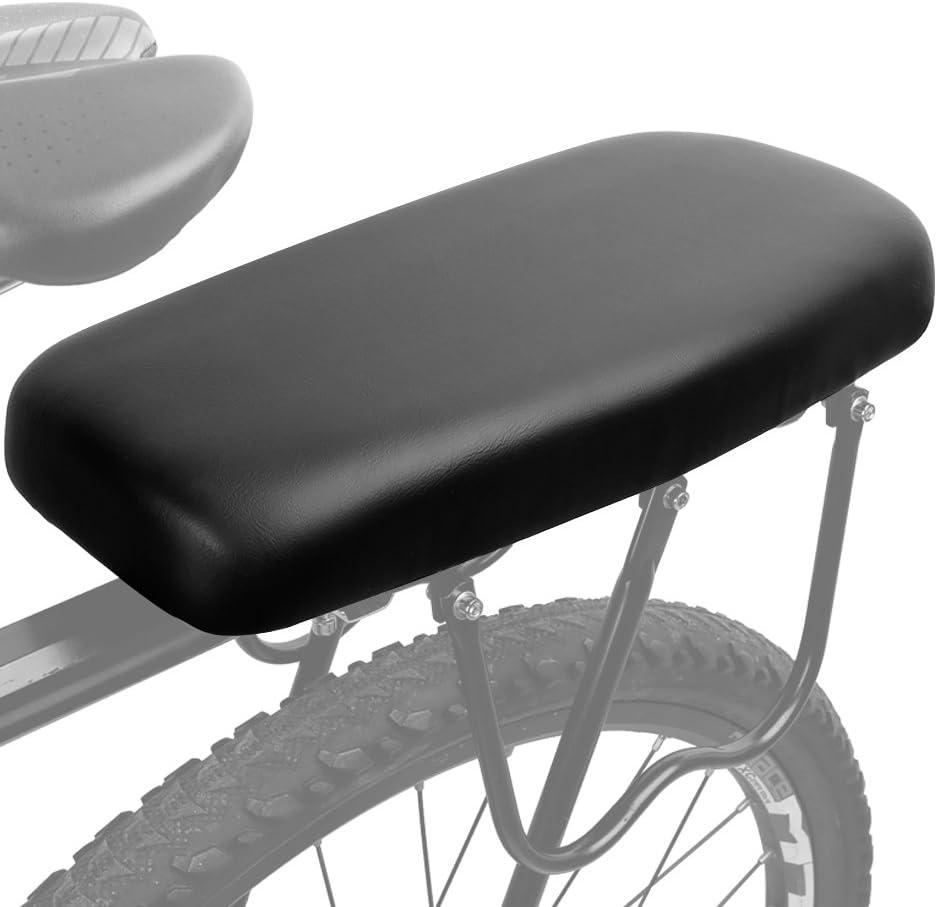 Bicycle Manned Cushion Mountain Bike Back Shelf Seat Cushion Manned Comfortable Saddle Children Back Seat (Black)