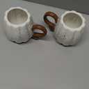2 Pcs Fall Pumpkin Cup Ceramic Coffee Mugs 16 oz Thanksgiving Funny Tea Mug Autumn Halloween Birthday Gifts Decoration Food Theme for Family or Friend (White)