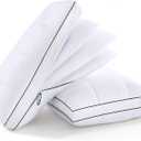 Luxury Adjustable Pillows Standard Size Set of 2 for Side Sleepers, Dual Layer Adjust Height Soft Firm Cooling Bed Pillow for Back, Stomach or Side Sleepers - Hotel Collection