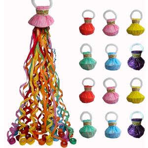 12Pack Hand throw Streamer Poppers 6 Color Mix No Mess Confetti PoppersParty Poppers No Mess Streamers Easy to Clean Ideal for Celebrations Birthday and Festival