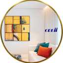 Gold Round Mirror 28 inch, Large Circle Mirror Gold Metal Frame, Golden Round Bathroom Mirrors, Circular Mirrors for Wall, Living Room, Dining Room, Entryway