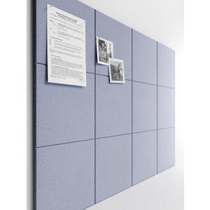 Bumusty Large Cork Board 47"x35" Alternative - 12 Pack Felt Wall Tiles with 70 Safe Removable Adhesive Tabs, 30 Pushpins, Cork Boards for Walls Pin Board Bulletin Board Office Decor (Soft Periwinkle)