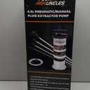 FOUR UNCLES 6.5L Oil Extractor - Pneumatic/Manual Vacumm Fluid Extractor with Pump Tank Remover & 4 Tubes for Oil Change and a Brake Bleeding Hose for Brake Fluid Change