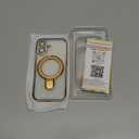 Magnetic for iPhone 17 Case with Invisible Stand[Compatible with MagSafe][Full Camera Lens Protector][Military Drop Protection] Shockproof Not Yellowing Clear Slim Soft for Women Men (Gold)