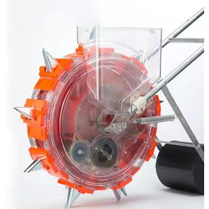 Adjustable Holes Row Planter, with Interchangeable 6 Seed Plates and Row Marker, for Yard Work Durable,9 Mouths (20Inch)