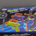 SpringFlower 2 Bow and Arrow Sets with LED Light-up,2 Foam Dart Guns for Kids 5 6 7 8 9 10+ Years Old, Archery Set with Standing Target for Boys & Girl, Ideal Gift (Blue)