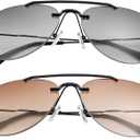 YIMI 2 Packs Bifocal Reading Glasses for Men Women UV400 Protection Sun Readers Aviator Blue Light Blocking Tinted Glasses (Black+brown)