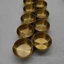 10 Pack Thick Gold 304 Stainless Steel Bowls 4.1 Inch, 10.1 Oz Double Wall Insulated Metal Rice Bowls Set, Ice Cream Salad Soup Sauce Bowl, Kitchen Serving Small Bowls for Side Dishes