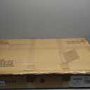 Shoe Cabinet, Shoe Storage Cabinet with Louvered 2 Flip Drawers, Narrow Shoe Cabinet Storage for Entryway, Freestanding Shoe Organizer Cabinet with Golden Handles, Slim Shoe Rack Cabinet (Walnut)