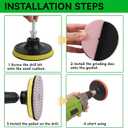 Marble Polishing Kit, 4-inch Diamond Polishing Pads, 12 Pieces Wet/Dry Granite Stone 50-6000 Grit Polishing Pads, Suitable for Polishing Granite and Marble Countertops (12 Pcs Diamond Polishing Pads)