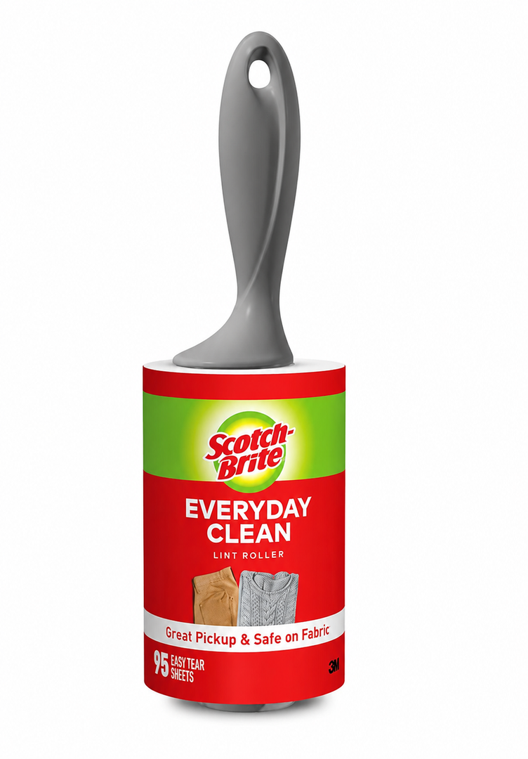 Scotch-Brite Lint Roller Value Pack, Works Great On Pet Hair, 1 Rollers, 95 Sheets Per Roller