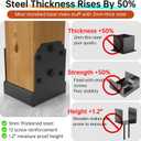 6x6 Post Base Brackets4PCS Heavy-Duty Post Bracket Surface Mount for Concrete, Thickened Pergola Brackets, 10,000 lbs Capacity, Black, Hidden Fasteners