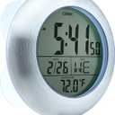 Extra Large Shower Clock with Suction Cups, Date and Temperature, Water Resistant Clock for Bathroom