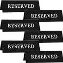 6 Pieces Plastic Reserved Table Sign Table Tent Wedding Guest Reservation Seat Sign for Restaurant Wedding Chairs