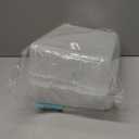 Sterilite 1427CLR Stack & Carry - 2 Layer Box, Clear Lid & Blue Handle, See-through layers