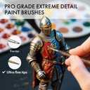 Artify Extreme Detail Paint Brushes, Miniature Paint Brushes for Models/Crafts/Painting, 10pcs Ultra Fine Paint Brush Set with Handbag, Fine Detailing Brushes for Watercolor/Oil/Acrylic