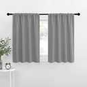 NICETOWN RV Blackout Curtains for Camper Windows, Short Room Darkening Curtains for Kitchen, Home Decoration Thermal Insulated Blackout Drapes for Small Windows (Silver Grey, 2 Panels, W29 x L30)