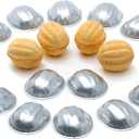 Walnut Cookie Mold for Baking - Pastry Oreshki Mold 24 Pcs - Oreshki Maker Mini Metal Mold - Pastry Cookie Nutletss Set - Non-Stick Cookie Form for Sweet Nuts, 1.97"x1.77"
