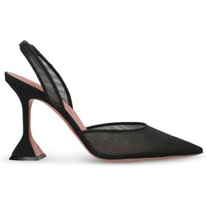Slingback Mesh Mule Heels for Women with 3.75 Inches Heel