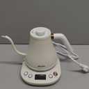 Mecity Electric Gooseneck Kettle With Keep Warm Function & LCD Display Automatic Shut Off Coffee Kettle Temperature Control Pour Over Kettle 1200 Watt, 0.8L, 120V, Off White