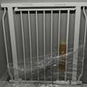 Extra Wide Baby Gate Tension Indoor Safety Gates White Metal Large Pressure Mounted Pet Gate Walk Through Long Safety Dog Gate for The House Doorways Stairs (71.65"-76.38"/182-194CM, White)