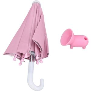 Phone Sun Umbrella Portable PVC Metal Sun Blocker for Fishing Beach Photography (Pink)
